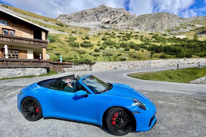 4-Day Swiss Alps Porsche Drive: Interlaken, Furka-Grimsel-Susten - Rhone Glacier blue-ice tunnel and Furka Pass Bond energy