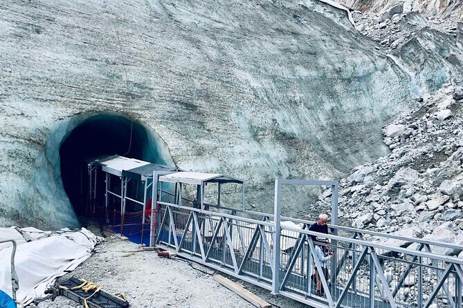 Geneva Day Trip to Mont Blanc glacier and 3860m Top - Stop 2: Mer de Glace Glacier by Montenvers Cogwheel Train