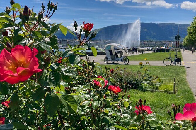 Geneva Highlights Tour by TaxiBike - Jet d’Eau: the harbor icon that anchors everything