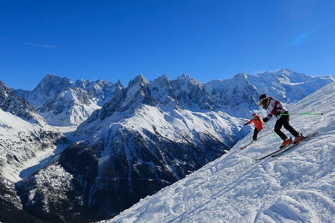 (KTG114) - Chamonix Skiing day from Geneva - The big terrain highlights: Grand Montets, Combe de la Pendant, and Lognan