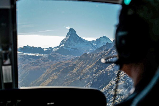Matterhorn helicopter tour - longest scenic flight from Bern over the Swiss Alps - The Matterhorn highlight: seeing a triangular icon from every corner